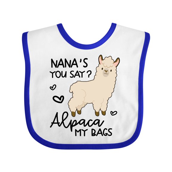 Inktastic Nana's You Say Alpaca My Bags Boys or Girls Baby Bib