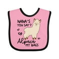 thumbnail image 1 of Inktastic Nana's You Say Alpaca My Bags Boys or Girls Baby Bib, 1 of 4