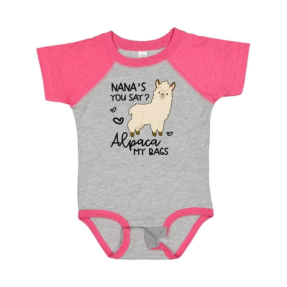 Inktastic Nana's You Say Alpaca My Bags Boys or Girls Baby Bodysuit