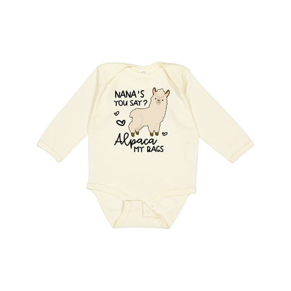 Inktastic Nana's You Say Alpaca My Bags Boys or Girls Long Sleeve Baby Bodysuit