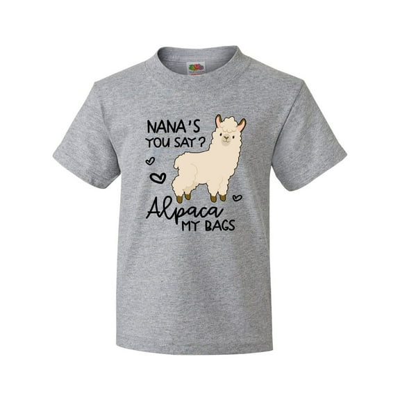 Inktastic Nana's You Say Alpaca My Bags Youth T-Shirt