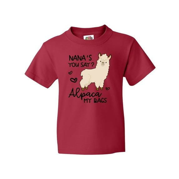 Inktastic Nana's You Say Alpaca My Bags Youth T-Shirt