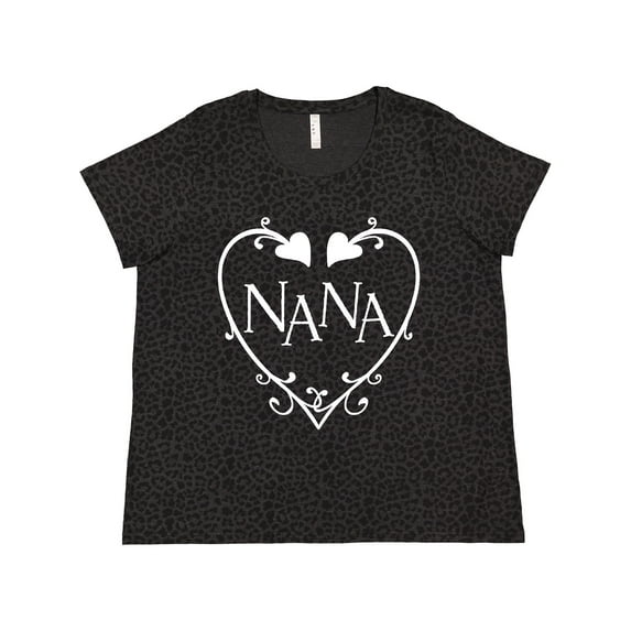 Inktastic Nana with Hearts and Swirls Women's Plus Size T-Shirt