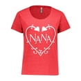 thumbnail image 1 of Inktastic Nana with Hearts and Swirls Women's Plus Size T-Shirt, 1 of 5
