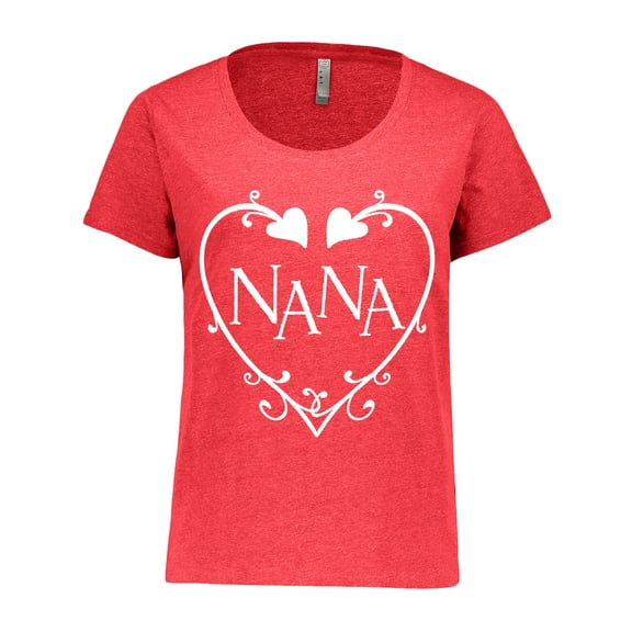 Inktastic Nana with Hearts and Swirls Women's Plus Size T-Shirt