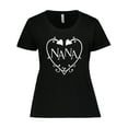 thumbnail image 1 of Inktastic Nana with Hearts and Swirls Women's Plus Size T-Shirt, 1 of 5