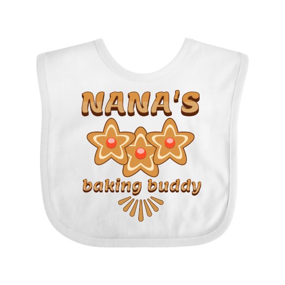 Inktastic Nanas Baking Buddy Grandchild Boys or Girls Baby Bib