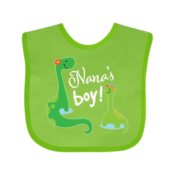 Inktastic Nanas Boy Grandson Dinosaur Boys Baby Bib