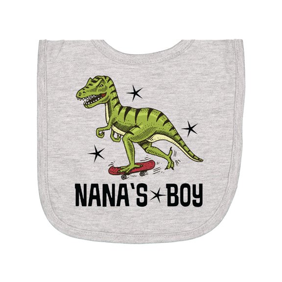 Inktastic Nanas Boy Grandson Dinosaur Newborn Bib