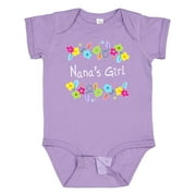 Inktastic Nanas Girl- Bright Flowers Girls Baby Bodysuit