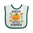 thumbnail image 1 of Inktastic Nanas Little Pumpkin with Leaves and Stars Boys or Girls Baby Bib, 1 of 4