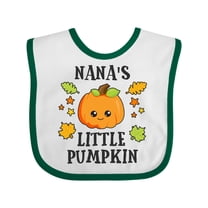 Inktastic Nanas Little Pumpkin with Leaves and Stars Boys or Girls Baby Bib
