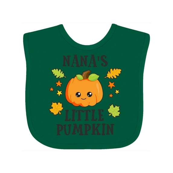 Inktastic Nanas Little Pumpkin with Leaves and Stars Boys or Girls Baby Bib