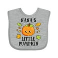 thumbnail image 1 of Inktastic Nanas Little Pumpkin with Leaves and Stars Boys or Girls Baby Bib, 1 of 4