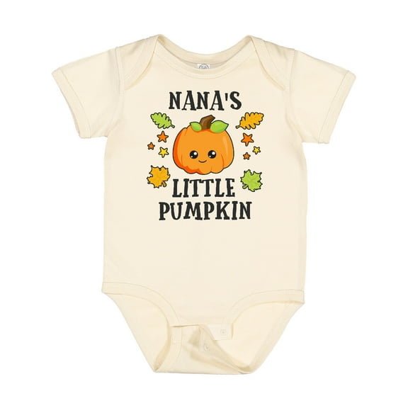 Inktastic Nanas Little Pumpkin with Leaves and Stars Boys or Girls Baby Bodysuit