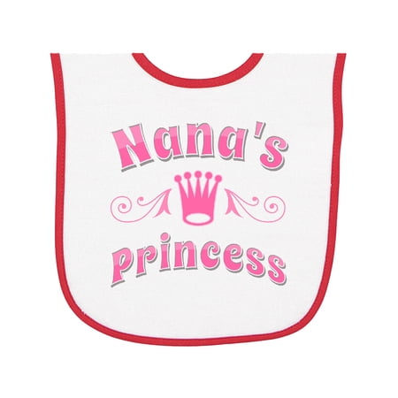 Inktastic Nanas Princess Granddaughter Baby Terry Cloth Bib
