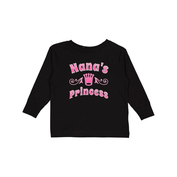 Inktastic Nanas Princess Granddaughter Girls Long Sleeve Toddler T-Shirt