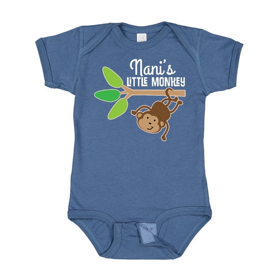 Inktastic Nani Little Monkey Grandchild Boys or Girls Baby Bodysuit