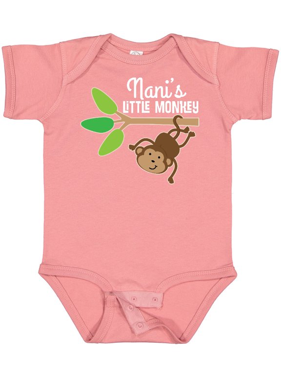 Nani Little Monkey Grandchild Boys or Girls Baby Bodysuit