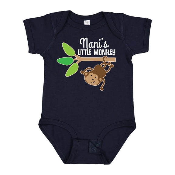 Inktastic Nani Little Monkey Grandchild Boys or Girls Baby Bodysuit