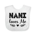 thumbnail image 1 of Inktastic Nani Loves Me Baby Clothes Girls Baby Bib, 1 of 4