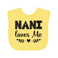 thumbnail image 1 of Inktastic Nani Loves Me Baby Clothes Girls Baby Bib, 1 of 4