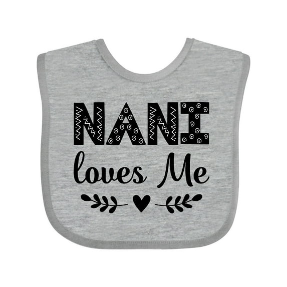 Inktastic Nani Loves Me Baby Clothes Girls Baby Bib