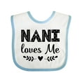 thumbnail image 1 of Inktastic Nani Loves Me Baby Clothes Girls Baby Bib, 1 of 4