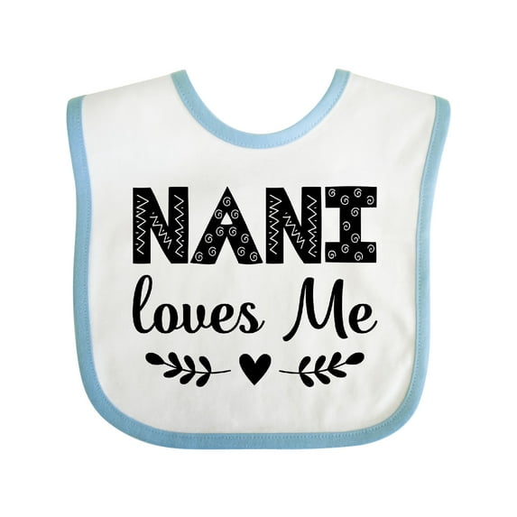 Inktastic Nani Loves Me Baby Clothes Girls Baby Bib