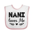 thumbnail image 1 of Inktastic Nani Loves Me Baby Clothes Girls Baby Bib, 1 of 4