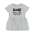 thumbnail image 1 of Inktastic Nani Loves Me Baby Clothes Girls Baby Dress, 1 of 5