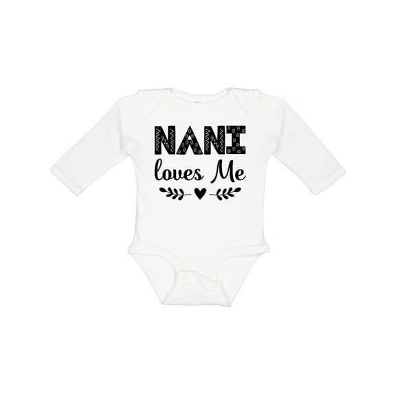 Inktastic Nani Loves Me Baby Clothes Girls Long Sleeve Baby Bodysuit