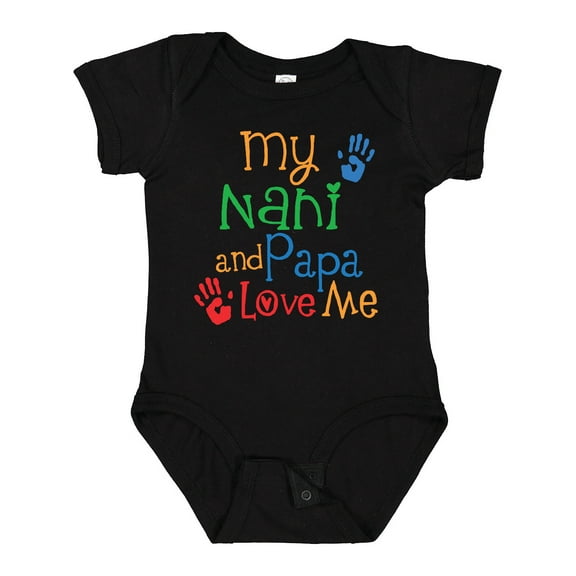 Inktastic Nani and Papa Love Me Boys or Girls Baby Bodysuit