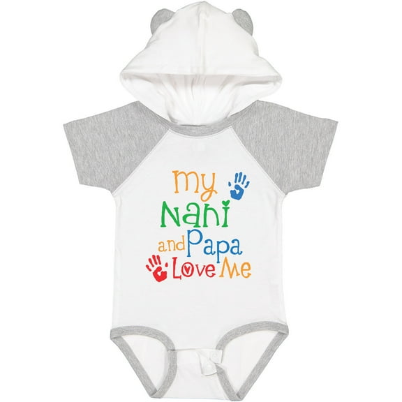 Inktastic Nani and Papa Love Me Boys or Girls Baby Bodysuit