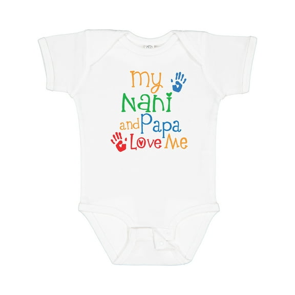 Inktastic Nani and Papa Love Me Boys or Girls Baby Bodysuit