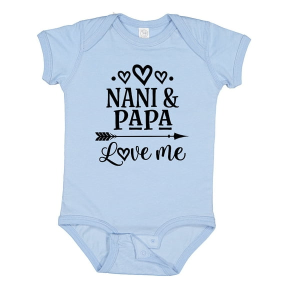 Inktastic Nani and Papa Love Me Boys or Girls Baby Bodysuit