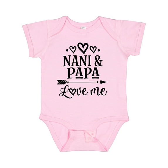 Inktastic Nani and Papa Love Me Boys or Girls Baby Bodysuit