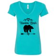 thumbnail image 1 of Inktastic Nanna Bear Grandma Women's V-Neck T-Shirt, 1 of 5