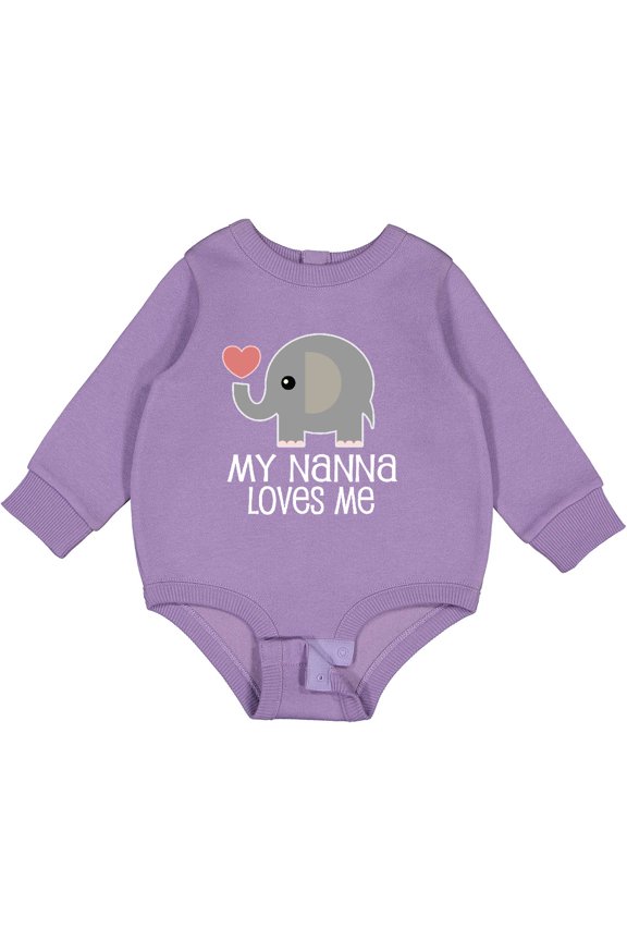 Nanna Loves Me Grandchild Baby Fleece Bodysuit