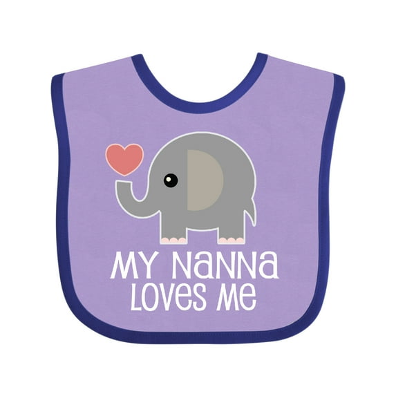 Inktastic Nanna Loves Me Grandchild Boys or Girls Baby Bib