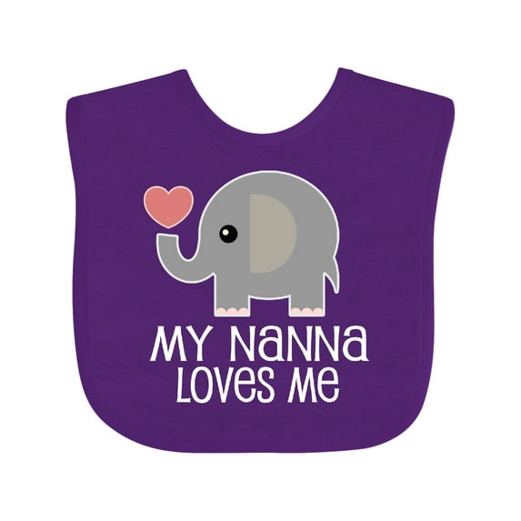 Inktastic Nanna Loves Me Grandchild Boys or Girls Baby Bib