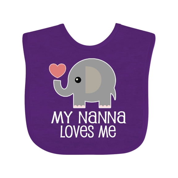 Inktastic Nanna Loves Me Grandchild Boys or Girls Baby Bib