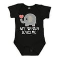 thumbnail image 1 of Inktastic Nanna Loves Me Grandchild Boys or Girls Baby Bodysuit, 1 of 5