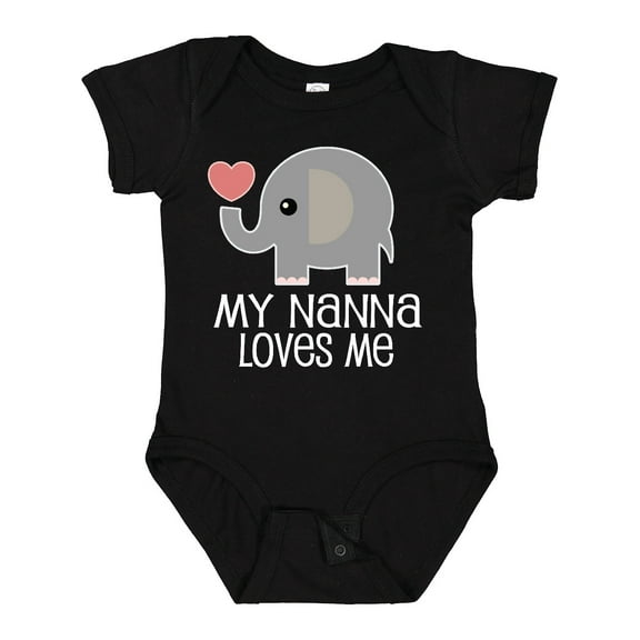 Inktastic Nanna Loves Me Grandchild Boys or Girls Baby Bodysuit