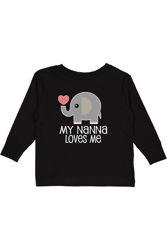 Nanna Loves Me Grandchild Gift Boys or Girls Long Sleeve Toddler T-Shirt