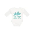 thumbnail image 1 of Inktastic Nanna Loves Me Grandchild Whale Boys or Girls Long Sleeve Baby Bodysuit, 1 of 5
