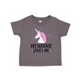 thumbnail image 1 of Inktastic Nannie Loves Me Unicorn Granddaughter Girls Toddler T-Shirt, 1 of 5