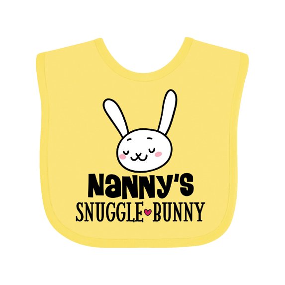 Inktastic Nanny Bunny Rabbit Grandchild Boys or Girls Baby Bib