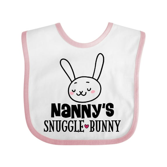 Inktastic Nanny Bunny Rabbit Grandchild Boys or Girls Baby Bib