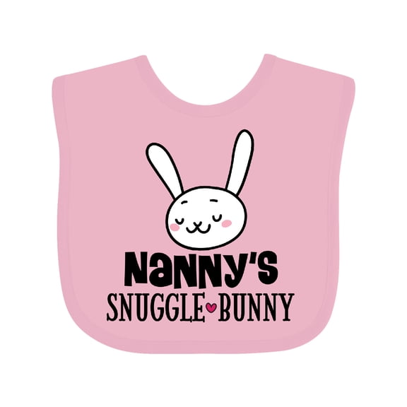 Inktastic Nanny Bunny Rabbit Grandchild Boys or Girls Baby Bib